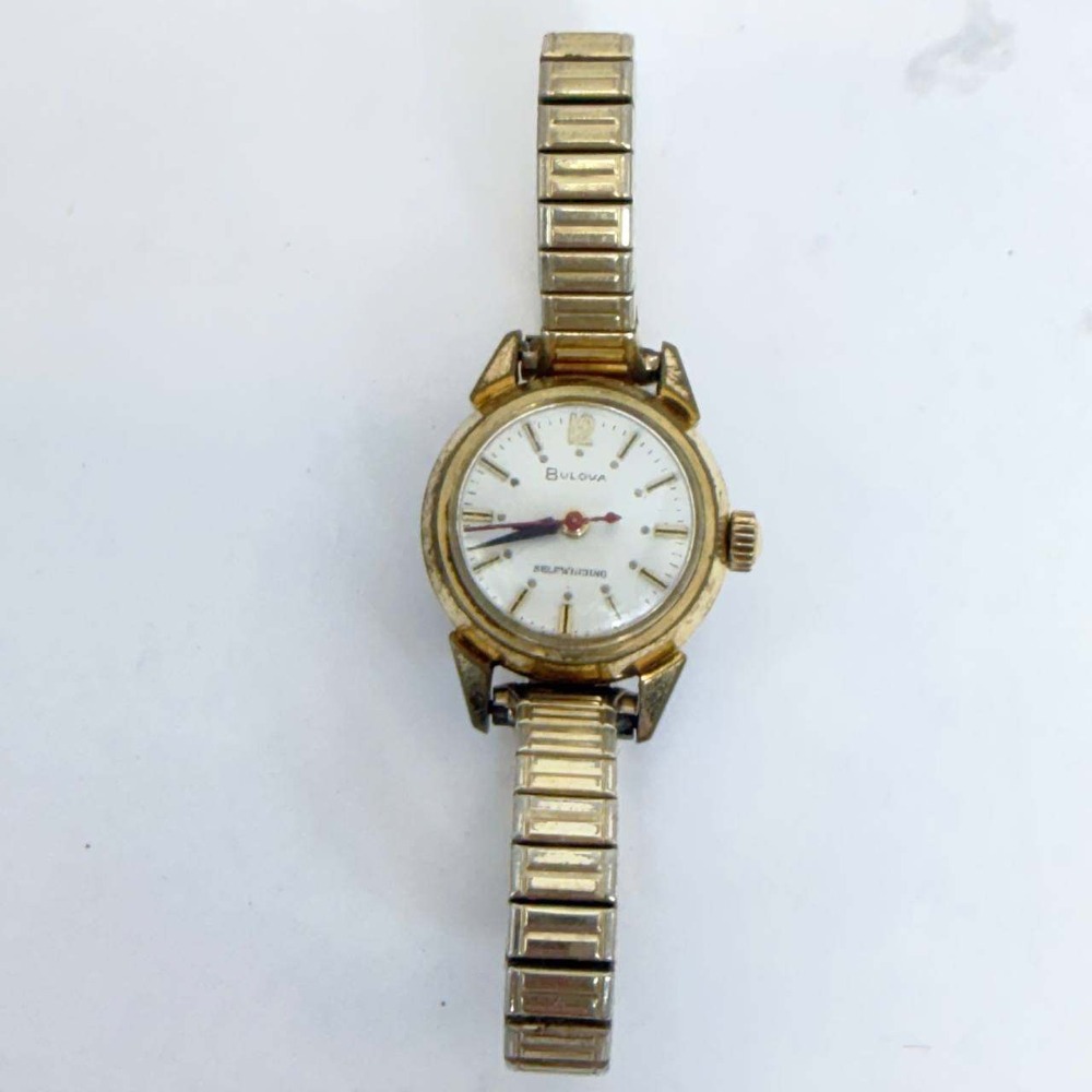Vintage Bulova Selfwinding Watch 10K Gold Electroplate M4 1964 Works Gold Tone